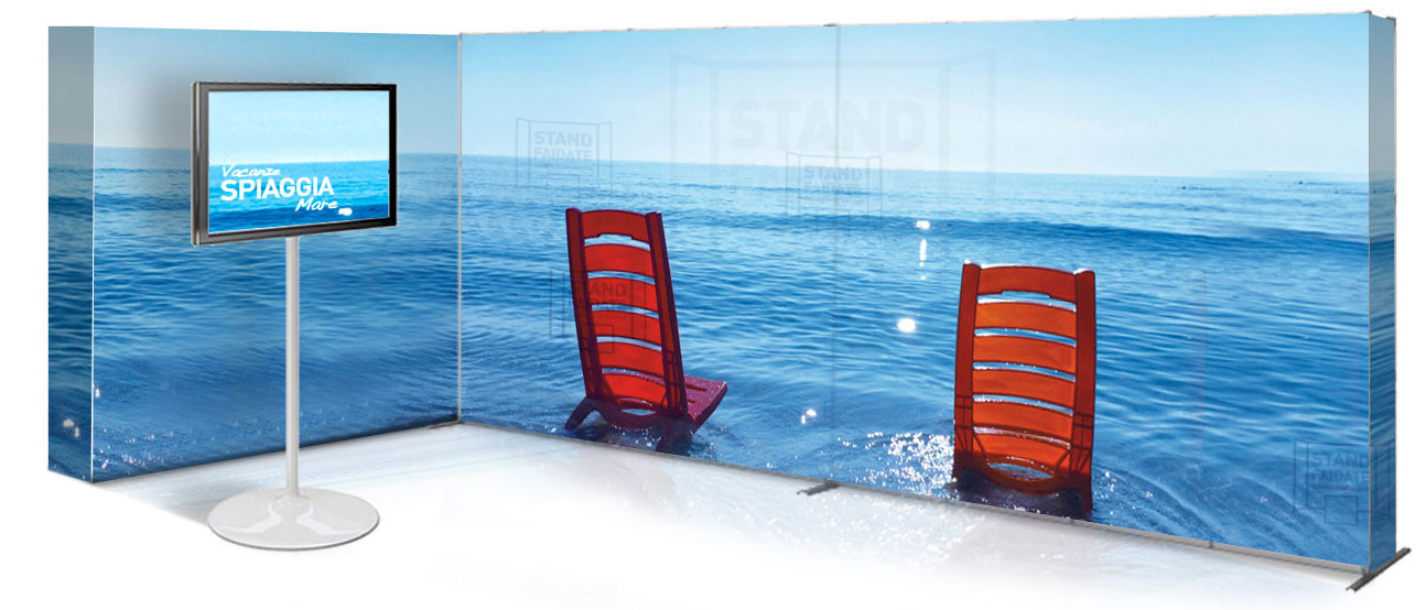 stand-completo-portatile-textile Stand portatile completo di porta monitor