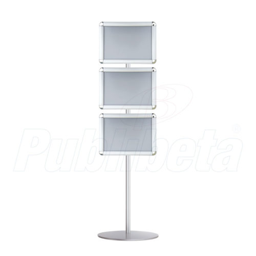 piantana-cornice-3A3-orizzontale-LOW Cornice A3 multipla su palo singolo