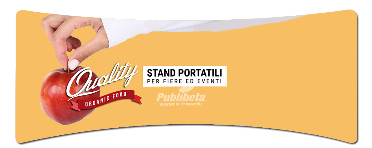 Stand portatili curvi fondali grafici 6 metri